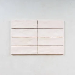 Gioia Materia Carrelage Effet Zellige Rose LA RIVIERA 6,5x20 Rose - Les Carreaux de Jean- Faïence Pour Pièce À Vivre