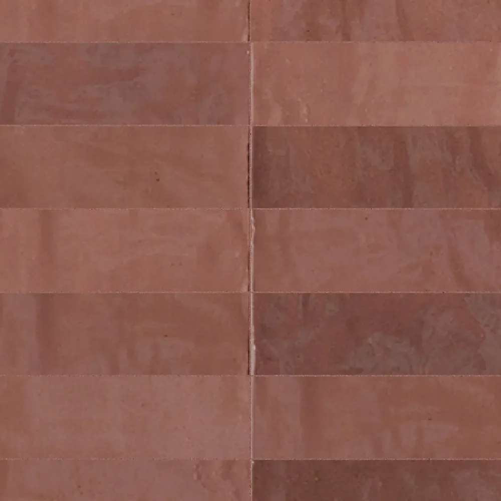 Ro'Ma Carrelage Carrelage effet Zellige Rouge 20x6,5x0,85 cm Brillant Orisel - Mur intérieur -- Carrelage Mural Uni