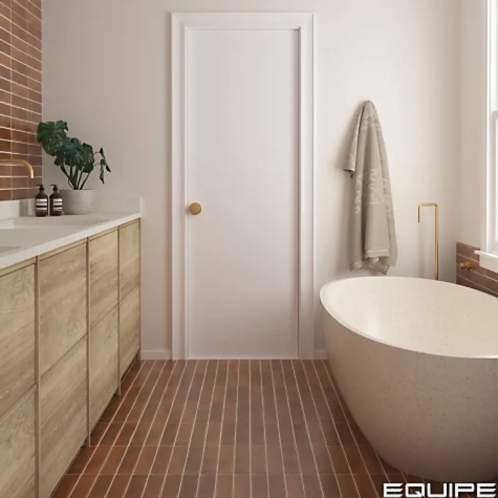 Gioia Materia Carrelage Effet Zellige Terracotta ARGILE 6x24,6 Cotto - Les Carreaux de Jean- Faïence Pour Cuisine|Faïence Pour Douche