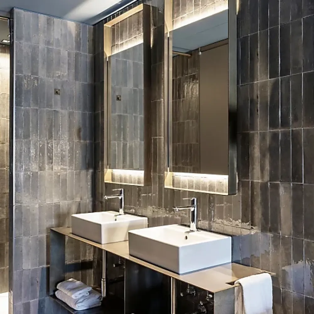 Les Carreaux De Jean Faïence Pour Douche|Faïence Pour Salle De Bains<Carrelage Effet Zellige TANGER 6x24 Greige - Les Carreaux de Jean
