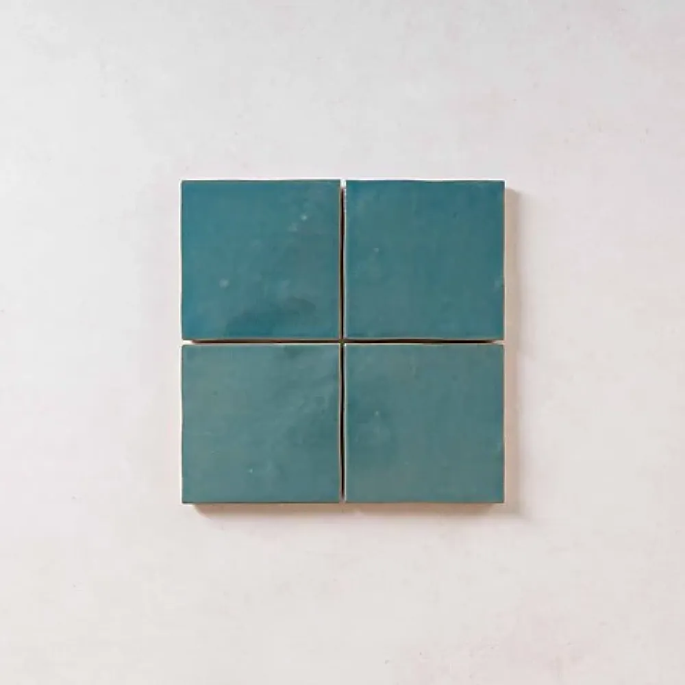 Les Carreaux De Jean Faïence Pour Salle De Bains<Carrelage Effet Zellige Turquoise MANARA CLAY 10x10 Tamir Turquesa - Les Carreaux de Jean