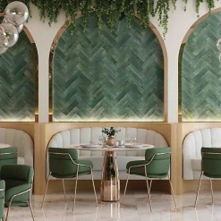 Les Carreaux De Jean Faïence Pour Pièce À Vivre|Faïence Pour Cuisine<Carrelage Effet Zellige Vert Émeraude AGADIR - Selva 7x28 - Les Carreaux de Jean