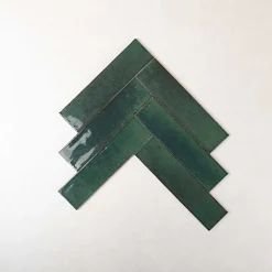 Les Carreaux De Jean Faïence Pour Pièce À Vivre|Faïence Pour Cuisine<Carrelage Effet Zellige Vert Émeraude AGADIR - Selva 7x28 - Les Carreaux de Jean