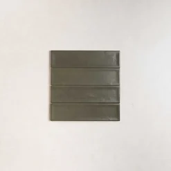 Les Carreaux De Jean  Faïence Pour Salle De Bains<Carrelage Effet Zellige Vert Foncé NARA Oliva Mate 7,5x30cm - Les Carreaux de Jean