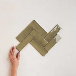 Gioia Materia Faïence Pour Pièce À Vivre<Carrelage Effet Zellige Vert COLO Gloss 5x15 vert - Les Carreaux de Jean