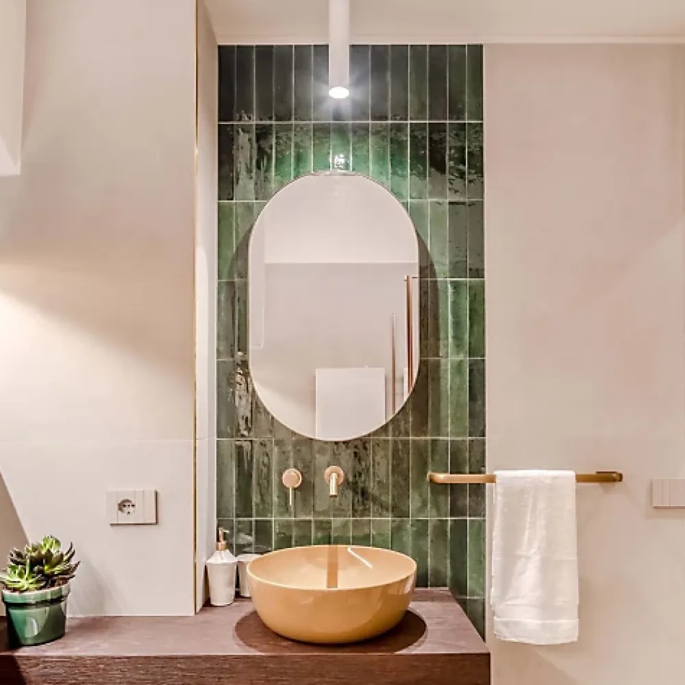 Les Carreaux De Jean Faïence Pour Salle De Bains<Carrelage Effet Zellige Vert Émeraude TANGER 6x24 Green - Les Carreaux de Jean