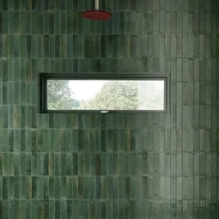 Les Carreaux De Jean Faïence Pour Salle De Bains<Carrelage Effet Zellige Vert Émeraude TANGER 6x24 Green - Les Carreaux de Jean