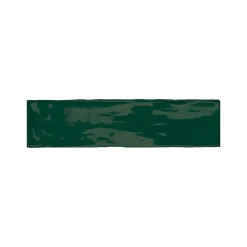 Ro'Ma Carrelage Carrelage effet Zellige Vert Profond 30x7,5x0,82 cm Brillant Novaril - Mur intérieur -- Carrelage Mural Uni|Carrelage Mural Pour Pièce À Vivre