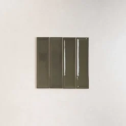 Les Carreaux De Jean Faïence Pour Salle De Bains<Carrelage Effet Zellige Vert Foncé NARA Oliva Gloss 7,5x30cm - Les Carreaux de Jean