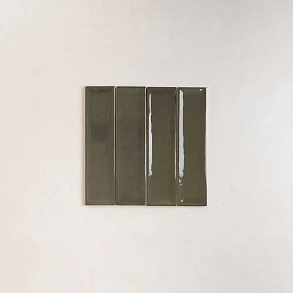 Les Carreaux De Jean Faïence Pour Salle De Bains<Carrelage Effet Zellige Vert Foncé NARA Oliva Gloss 7,5x30cm - Les Carreaux de Jean