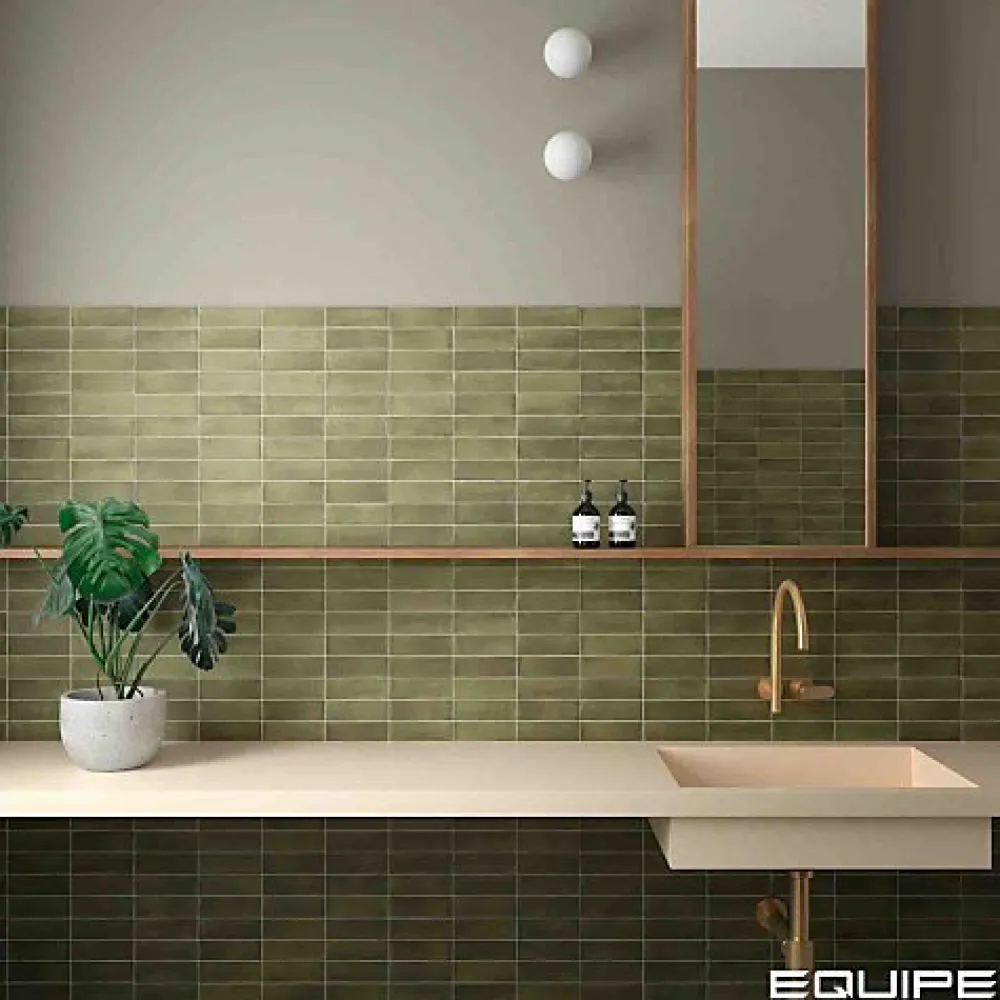 Gioia Materia Faïence Pour Cuisine<Carrelage Effet Zellige Vert COLO Matt 5x15 vert - Les Carreaux de Jean