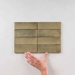 Gioia Materia Faïence Pour Cuisine<Carrelage Effet Zellige Vert COLO Matt 5x15 vert - Les Carreaux de Jean