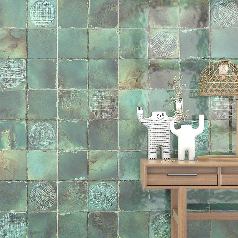 Concept Mosaïque Faïence Pour Salle De Bains|Faïence Unie<carrelage effet zellige 20x20 cm carlo jade