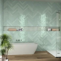 Concept Mosaïque Faïence Unie<Carrelage effet zellige 6,5x39,6cm FADO ACQUA
