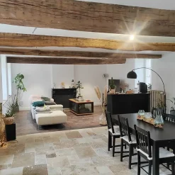 Ligerio Carrelage en travertin deuxième choix - Opus : 4 formats, 1,2 cm - Vendu en lot de 0.74 m²- Travertin