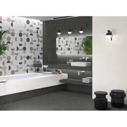 Aelle Carrelage Carrelage Extérieur Et Terrasse<Carrelage extérieur antidérapant effet terrazzo 80x80 cm NIZA-R Antideslizante Negro