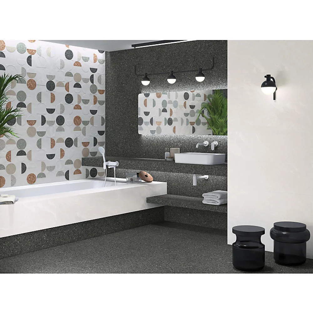 Aelle Carrelage Carrelage Extérieur Et Terrasse<Carrelage extérieur antidérapant effet terrazzo 80x80 cm NIZA-R Antideslizante Negro