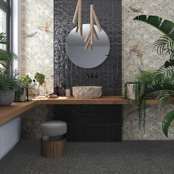Aelle Carrelage Carrelage Extérieur Et Terrasse<Carrelage extérieur antidérapant effet terrazzo 80x80 cm NIZA-R Antideslizante Negro