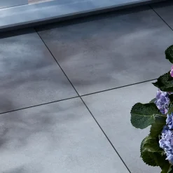 GoodHome Carrelage Extérieur Et Terrasse<Carrelage extérieur Kontainer gris 60 x 60 cm