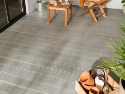 GoodHome Carrelage Extérieur Et Terrasse<Carrelage extérieur Kontempo anthracite 37 x 75 cm (vendu au carton)