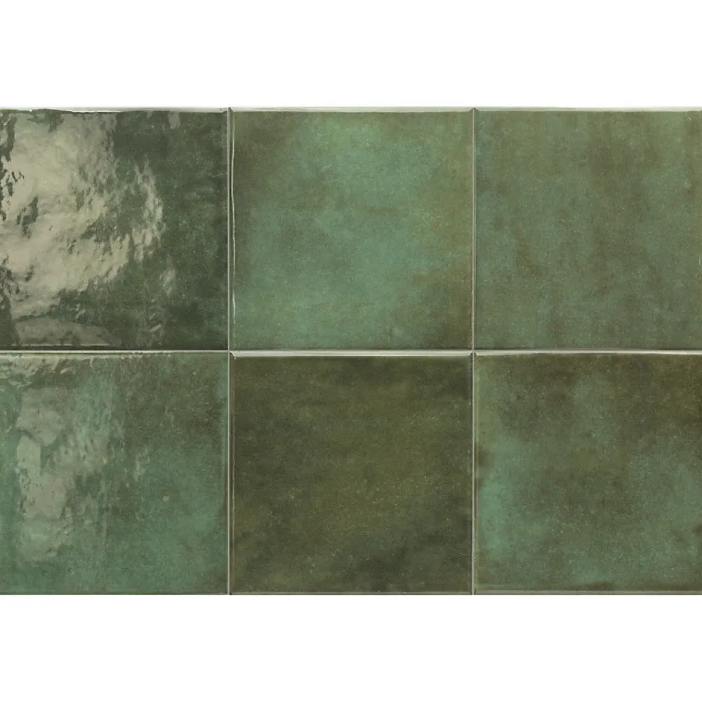 Aelle Carrelage Carrelage Extérieur Et Terrasse<Carrelage extérieur piscine carré vert brillant 15x15 cm SPA&POOLS MOSS GREEN