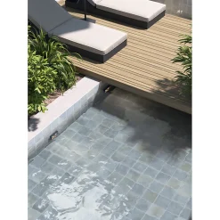 Aelle Carrelage Carrelage Extérieur Et Terrasse<Carrelage extérieur piscine carré bleu mate 15x15 cm SPA&POOLS SEA MAT