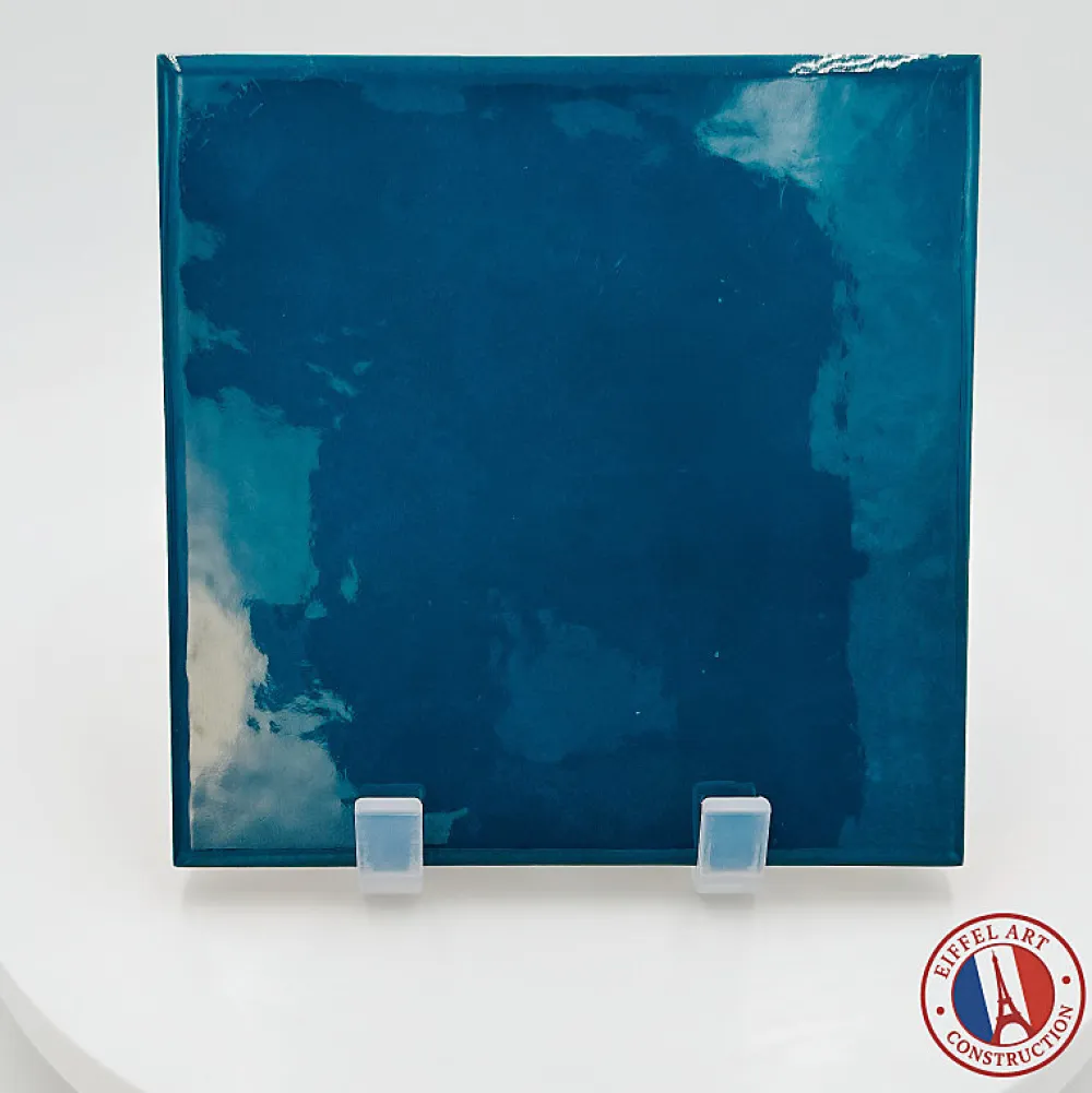 Aelle Carrelage Carrelage extérieur piscine carré bleu brillant 15x15 cm SPA&POOLS GLACIER- Carrelage Extérieur Et Terrasse
