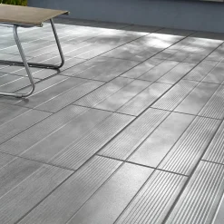 GoodHome Carrelage Extérieur Et Terrasse<Carrelage extérieur Stripe wood gris 30 x 60 cm