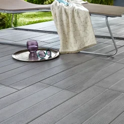 GoodHome Carrelage Extérieur Et Terrasse<Carrelage extérieur Stripe wood gris 30 x 60 cm