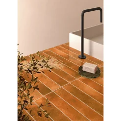 Aelle Carrelage Carrelage Sol Uni<Carrelage faïence mur orange rouille rectangulaire 5x40 cm BALI GINGER