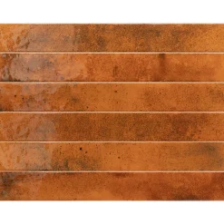 Aelle Carrelage Carrelage Sol Uni<Carrelage faïence mur orange rouille rectangulaire 5x40 cm BALI GINGER
