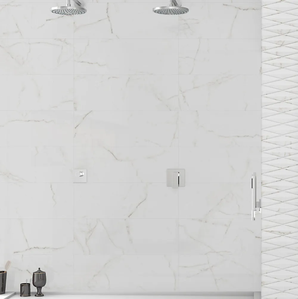 Aelle Carrelage Carrelage faience mural effet marbre blanc 30x90 cm mate - MYK-MARMOL- Carrelage Sol Pour Pièce À Vivre|Carrelage Sol Effet Marbre