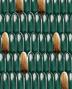 Carrelage Signature Mosaïque Pour Douche|Mosaïque<Carrelage feuilles longues vert uni 19,5x5,7 cm - prix à la piéce-