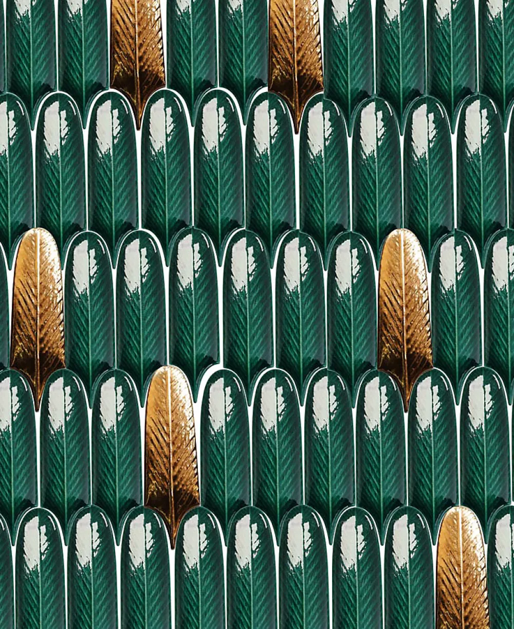 Carrelage Signature Mosaïque Pour Douche|Mosaïque<Carrelage feuilles longues vert uni 19,5x5,7 cm - prix à la piéce-