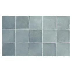 Gioia Materia Faïence Pour Salle De Bains|Faïence Unie<Carrelage grès cérame ARGILE 10x10 cm Bleu - Mat - boîte de 0.6 m2