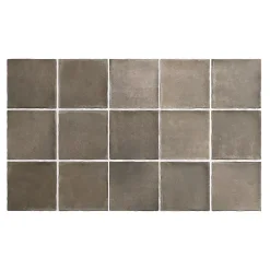 Gioia Materia Faïence Pour Cuisine|Faïence Pour Wc<Carrelage grès cérame ARGILE 10x10 cm Chocolat - Mat - boîte de 0.6 m2