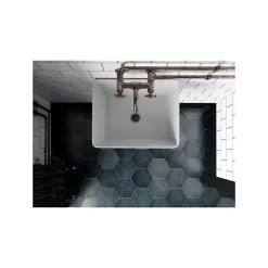 Gioia Materia Carrelage Sol Uni<Carrelage grès cérame effet rustique HERITAGE hexagone 20x17,5cm Hexagone 20x17.5 cm Bleu - Mat et Brillant (mélange) - boîte de