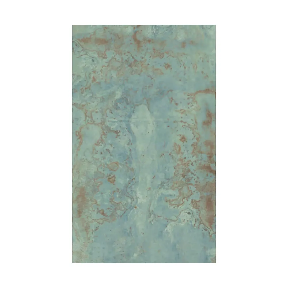 Gioia Materia Carrelage grès cérame effet métal ZINC 120x120 cm Vert - Naturel - boîte de 1.42 m2- Carrelage Sol Pour Wc|Carrelage Sol Uni