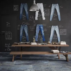 Gioia Materia Carrelage grès cérame effet métal Alchemy 7.0 120x60 cm Bleu - Martelé - boîte de 1.42 m2- Carrelage Sol Pour Wc