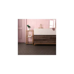 Gioia Materia Carrelage grès cérame effet graphique KROMATIKA Hexagone Hexagone 11.6x10.1 cm Marron - Mat - boîte de 0.44 m2- Carrelage Sol Pour Wc