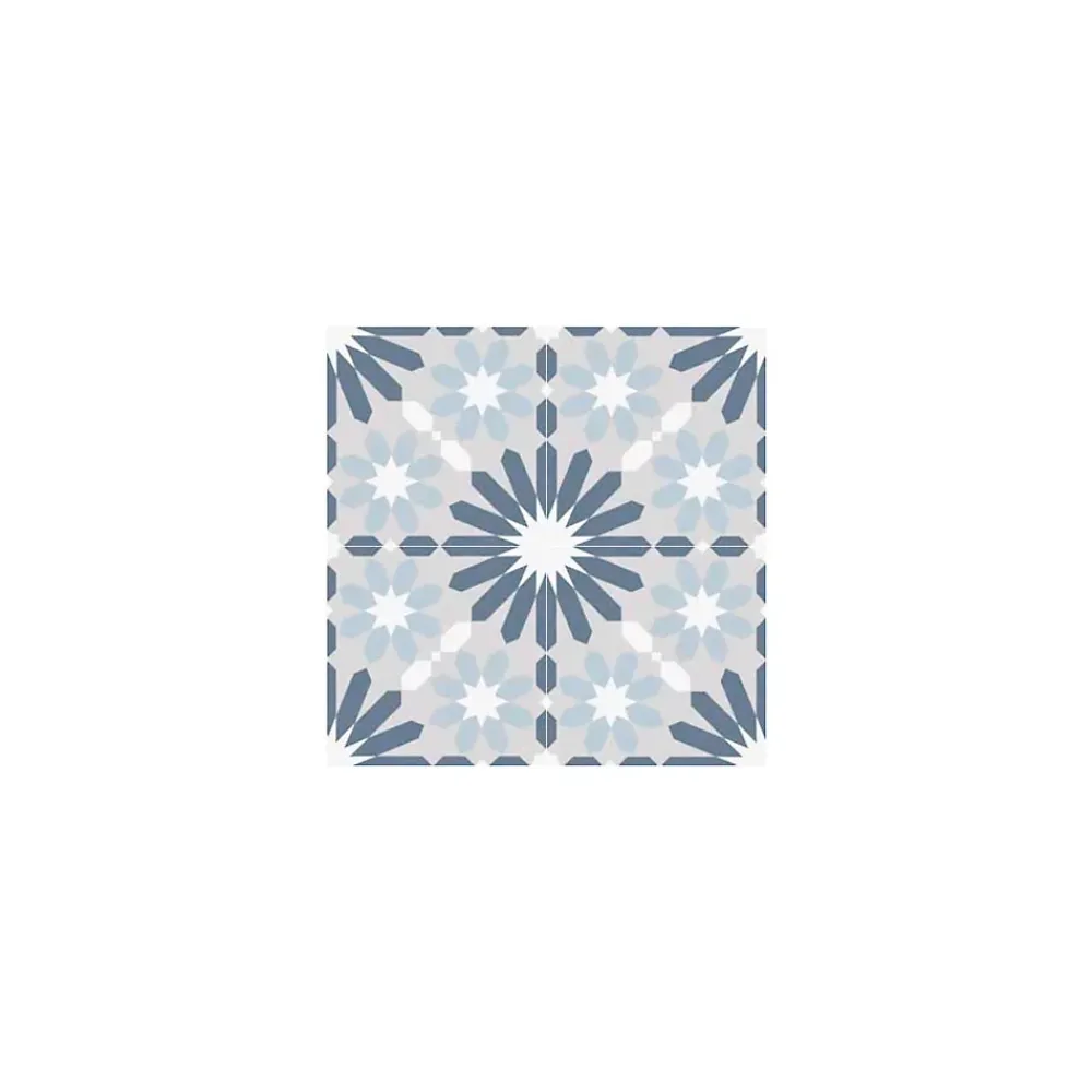 Gioia Materia Carrelage Sol Pour Wc|Carrelage Sol Uni<Carrelage grès cérame effet carreau ciment Valencia Dosaguas 25x25 cm Bleu - Mat - boîte de 1.13 m2