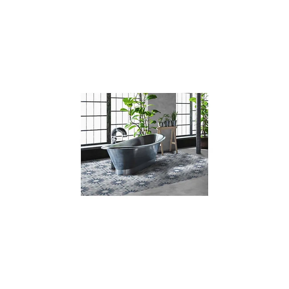Gioia Materia Carrelage Sol Pour Wc|Carrelage Sol Uni<Carrelage grès cérame effet carreau ciment Valencia Dosaguas 25x25 cm Bleu - Mat - boîte de 1.13 m2