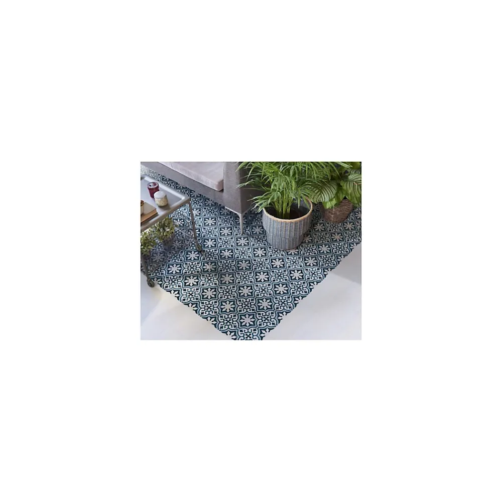 Gioia Materia Carrelage Sol Pour Wc<Carrelage grès cérame effet carreau ciment Valencia Lonja 25x25 cm Bleu - Mat - boîte de 1.13 m2