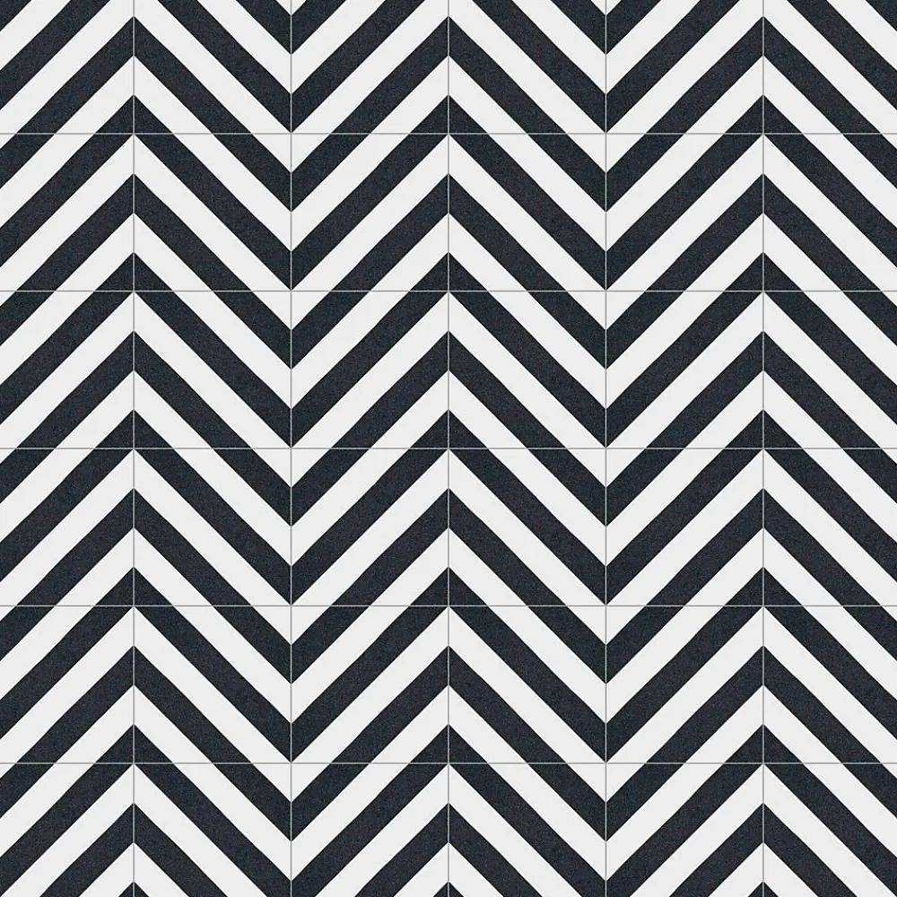 Gioia Materia Carrelage grès cérame effet carreau de ciment MAORI GOROKA 20x20 cm Noir - Mat - boîte de 1 m2- Carrelage Sol Uni