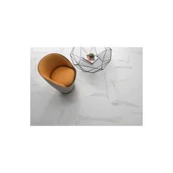 Gioia Materia Carrelage grès cérame effet marbre BLANC STATUARY 120x120 cm Blanc - Naturel - boîte de 1.44 m2- Carrelage Sol Pour Wc