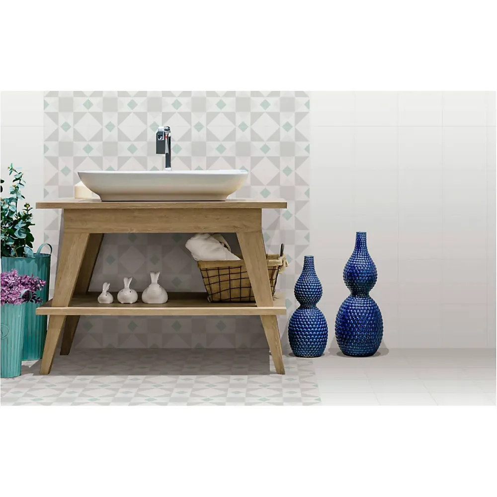 Gioia Materia Carrelage Sol Pour Wc|Carrelage Sol Uni<Carrelage grès cérame effet carreau ciment PARIS OPÉRA 25x25cm 25x25 cm Blanc cassé - Mat - boîte de 1.13 m2