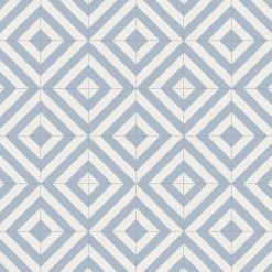 Gioia Materia Carrelage grès cérame effet carreau de ciment MAORI GOROKA 20x20 cm Bleu Ciel - Mat - boîte de 1 m2- Carrelage Sol Pour Salle De Bains