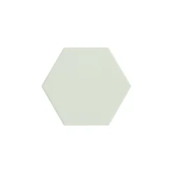 Gioia Materia Carrelage grès cérame effet graphique KROMATIKA Hexagone Hexagone 11.6x10.1 cm Vert Pastel - Mat - boîte de 0.44 m2- Carrelage Sol Uni