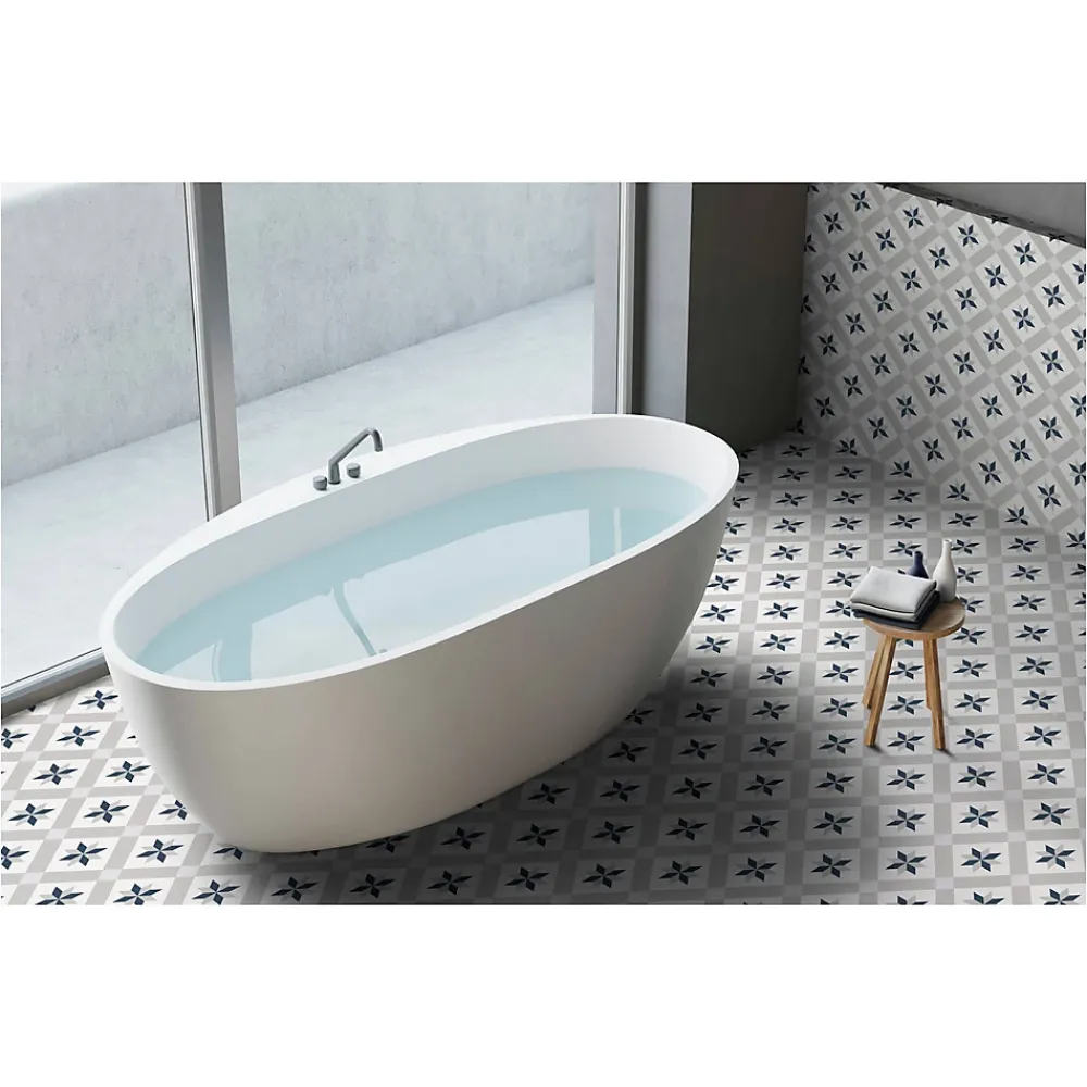 Gioia Materia Carrelage Sol Pour Wc<Carrelage grès cérame effet carreau ciment PARIS LUNA 25x25cm 25x25 cm Amande - Mat - boîte de 1.13 m2