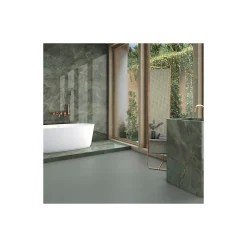 Gioia Materia Carrelage grès cérame effet marbre VERDE DORATO 120x60 cm Vert - Brillant / Poli - boîte de 1.44 m2- Carrelage Sol Uni